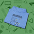 6 Keys to Billiards Success (E.A.T.A.S.S.) Hoodie, folded view, in Carolina Blue for players who live the game